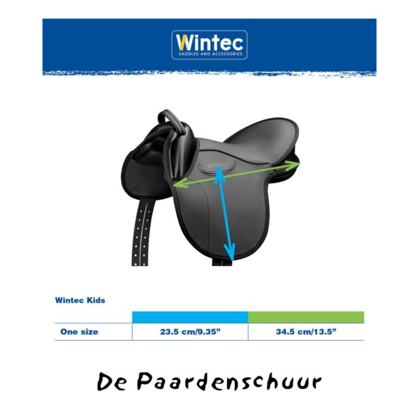 Wintec Kids zadel maattabel