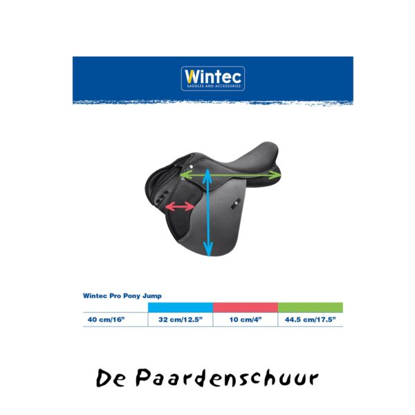 Wintec pony pro jump hart maattabel