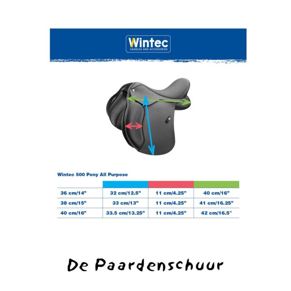 Wintec ponyzadel ruglengte lengte zadelkussens wintec.nl