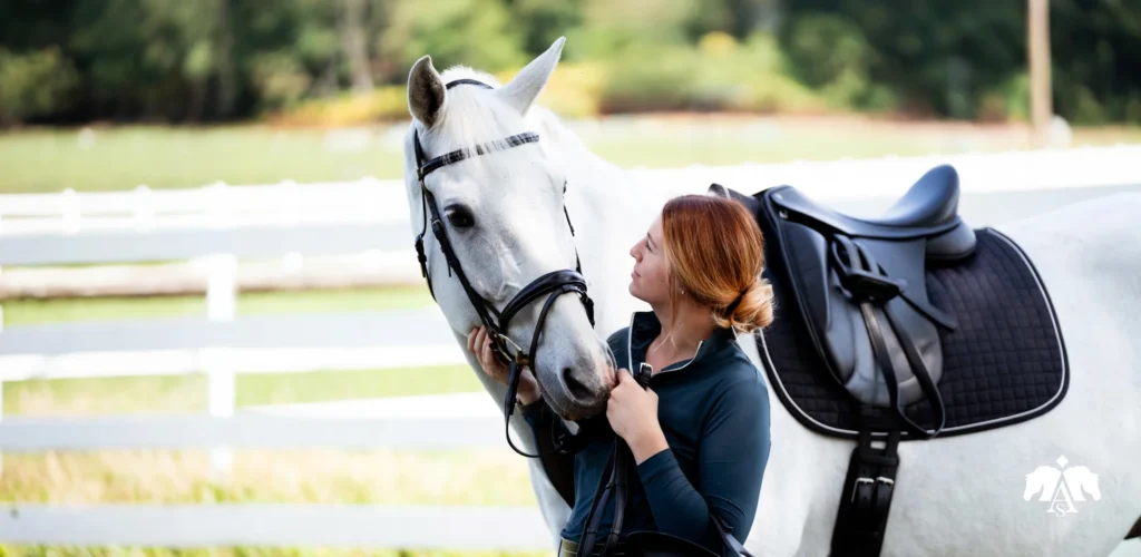 Arena dressuurzadel met monoflap verstelbaar hart systeem