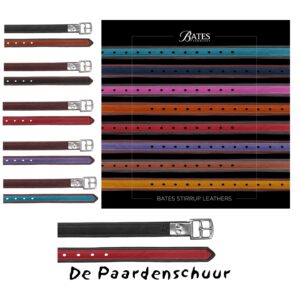 bates beugelriemen luxe leer bicolor