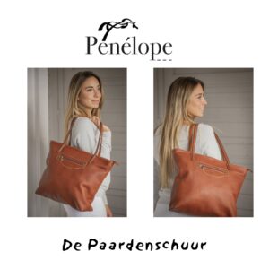 penelope toti tas handtas cognac kleur