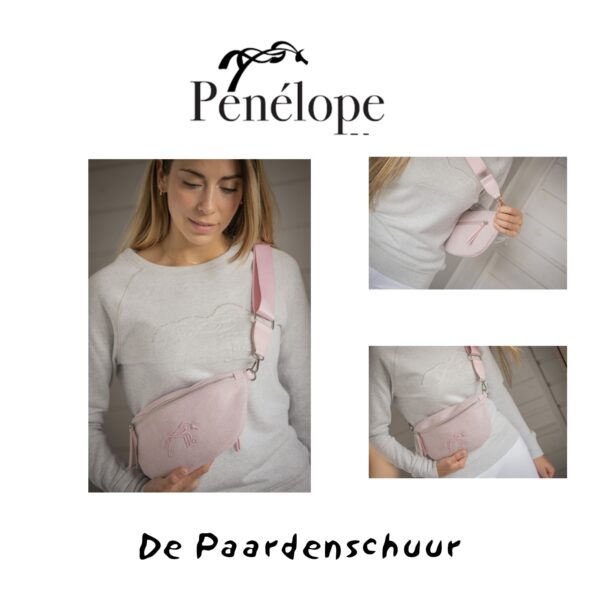 penelope chevron heuptasje roze zwart