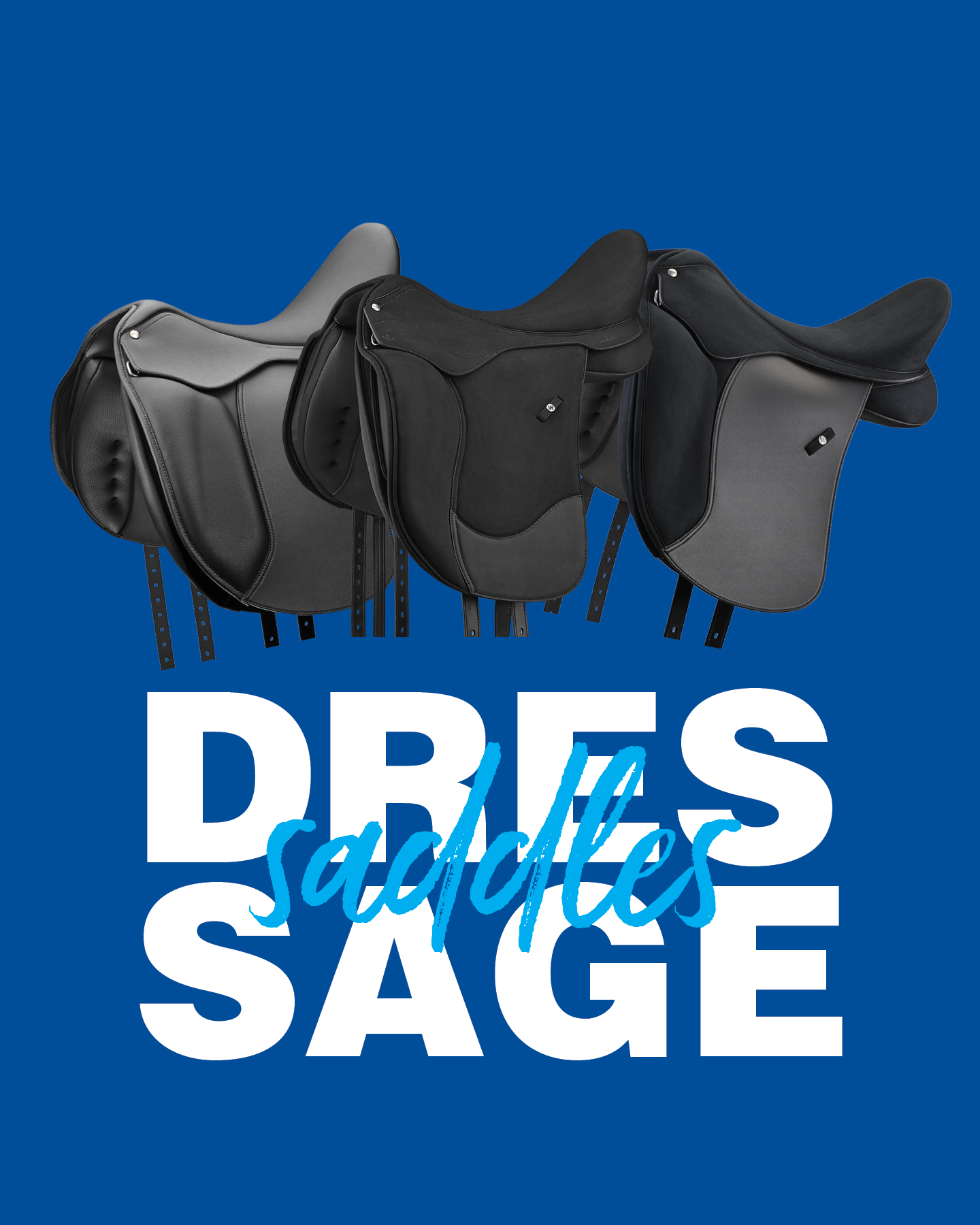 Wintec zadel in hoes over hek