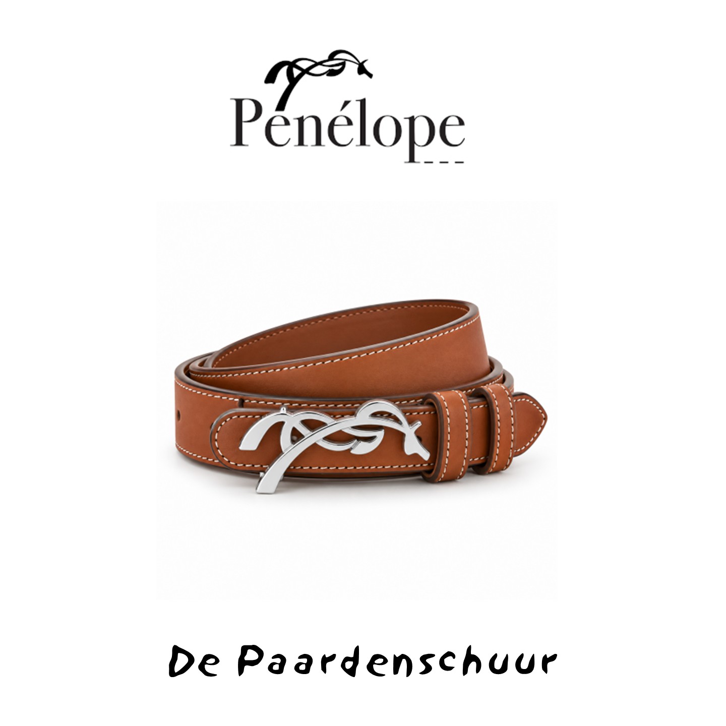 Leren riem cognac Penelope